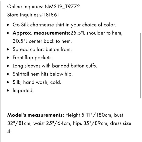 Go Silk Charmeuse Shirt Button Down Front Blouse Light Pink - Picture 9 of 10